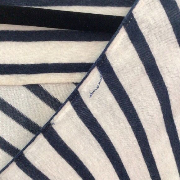 Women’s Rag & Bone Navy Blue and White Striped Victor Blouse Size Small‎ - Picture 2 of 9